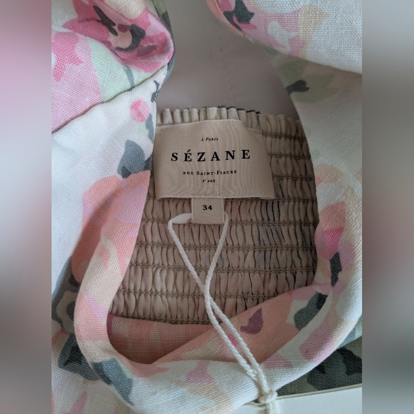 NWT. Sezane Emiline Midi Floral Dress. - Picture 3 of 7